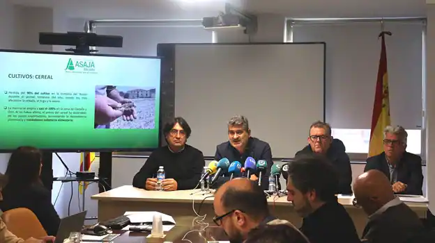 Los directivos de Asaja Alicante, en la presentación de la memoria anual del sector.