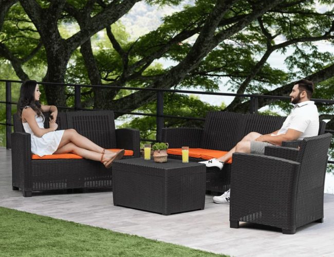 Diseños modernos de muebles de plástico para patios en Chile